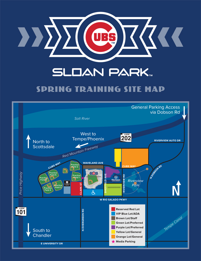 Chicago Cubs Spring Training Seating Chart and Parking Map CubsHQ
