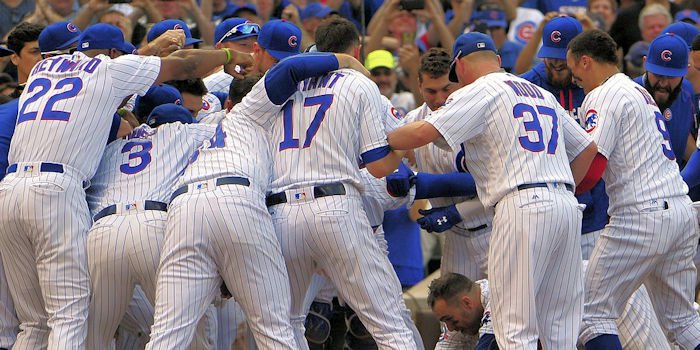 A day after winning the NL Central, the Chicago Cubs capped off the achievement with a walk-off home run.