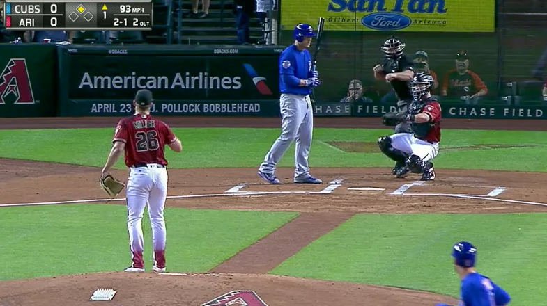 WATCH: Umpire rings up Rizzo with two strikes
