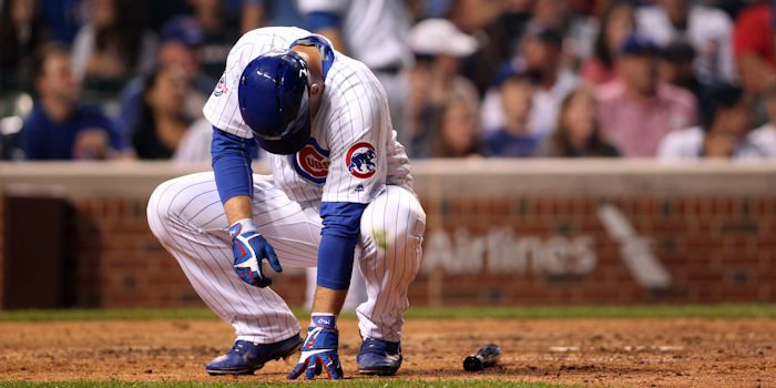 Thursday night's game featured several batters being hit by pitches, including Cubs first baseman Anthony Rizzo
