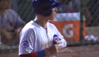 WATCH: Coghlan rips two-run single with emergency hack
