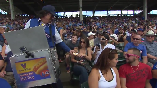 WATCH: Colbert as hot dog vendor 