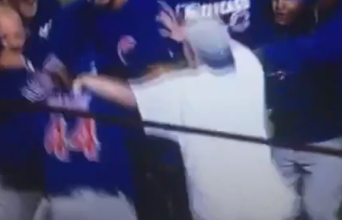 WATCH: Fan runs on field and celebrates during Arrieta's no-hitter