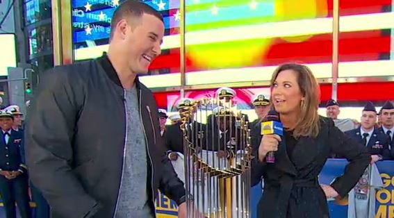 WATCH: Rizzo takes World Series Trophy to Good Morning America