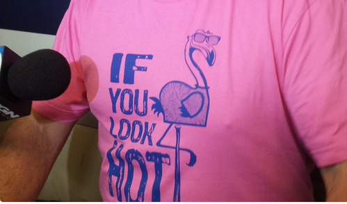 Photo: Joe Maddon's awesome hot pink t-shirt