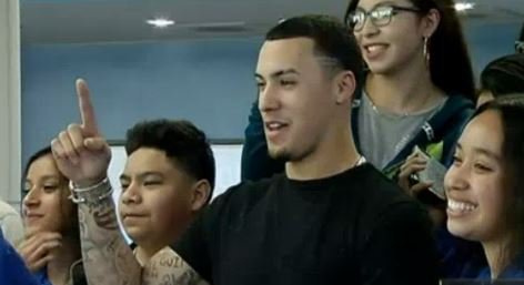 WATCH: Baez surprises students at local high school