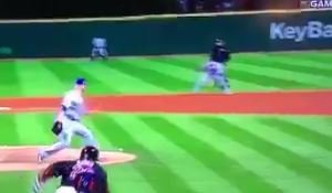 WATCH: Lester's kick and underhand throw for the out