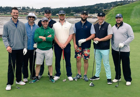 Photo: Cubs players golf at Pebble Beach