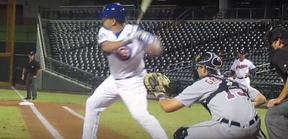 WATCH: Kyle Schwarber's first at-bat for Mesa Solar Sox