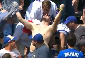 WATCH: Cubs fan misses home run ball, screams to the heavens