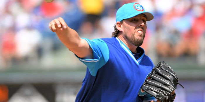 Cubs starter John Lackey's woeful fifth inning ultimately contributed to the loss for Chicago. (Photo Credit: Eric Hartline-USA TODAY Sports)