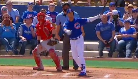 WATCH: Almora Jr. smacks three-run homer