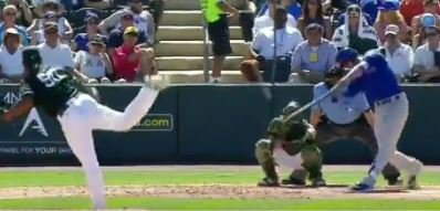 WATCH: Bryant smashes two-run homer vs. A's