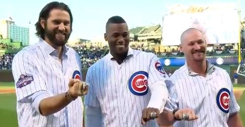 WATCH: Hammel, Soler, Wood receive their World Series rings