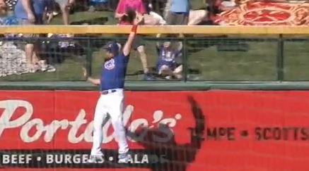 WATCH: Schwarber robs hitter with leaping catch