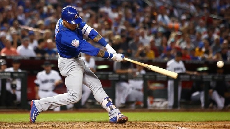 An optical illusion factored into Baez's fourth homer of the year. (Credit: Mark J. Rebilas-USA TODAY Sports)
