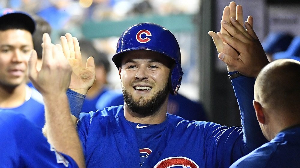 Two of the biggest hits of David Bote's baseball life have come against the Nationals. (Photo Credit: Brad Mills-USA TODAY Sports)
