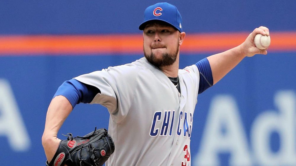 Cubs lefty Jon Lester threw 5.2 hitless innings before giving up a single in the sixth. (Photo Credit: Anthony Gruppuso-USA TODAY Sports)