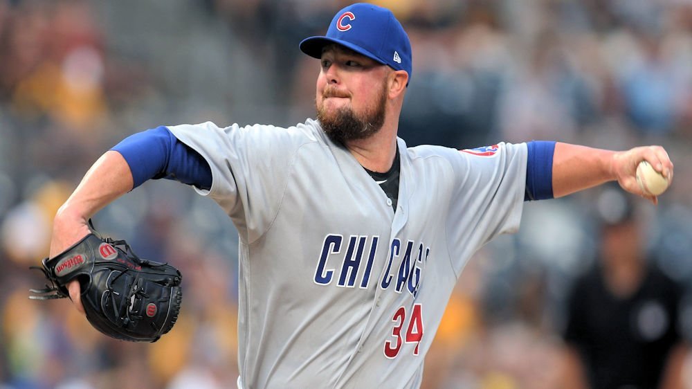 Cubs starting pitcher Jon Lester cruised through the Pirates' batting order in six innings of work. (Photo Credit: Charles LeClaire-USA TODAY Sports)