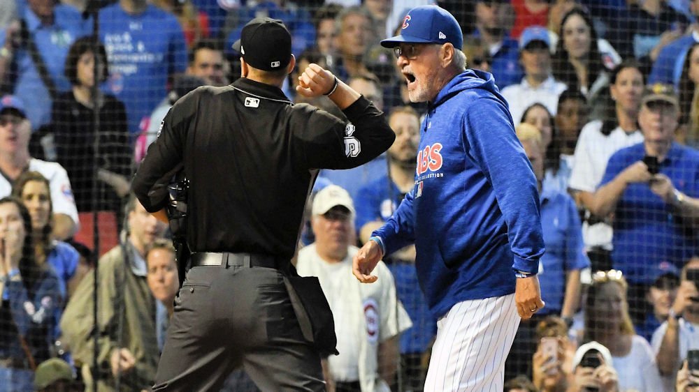 Controversial ejections of Javier Baez and Joe Maddon highlighted an emotional rivalry game. (Photo Credit: Matt Marton-USA TODAY Sports)