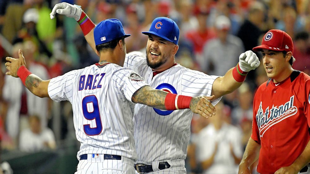 Baez and Schwarber had a great time at the event in 2018 (Brad Mills - USA Today Sports)