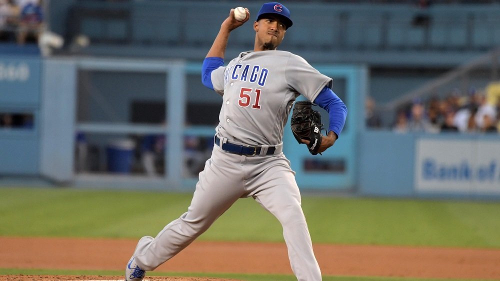 Making his first big-league appearance, Chicago Cubs pitcher Duane Underwood, Jr., was very composed on the mound. (Photo Credit: Kirby Lee-USA TODAY Sports)