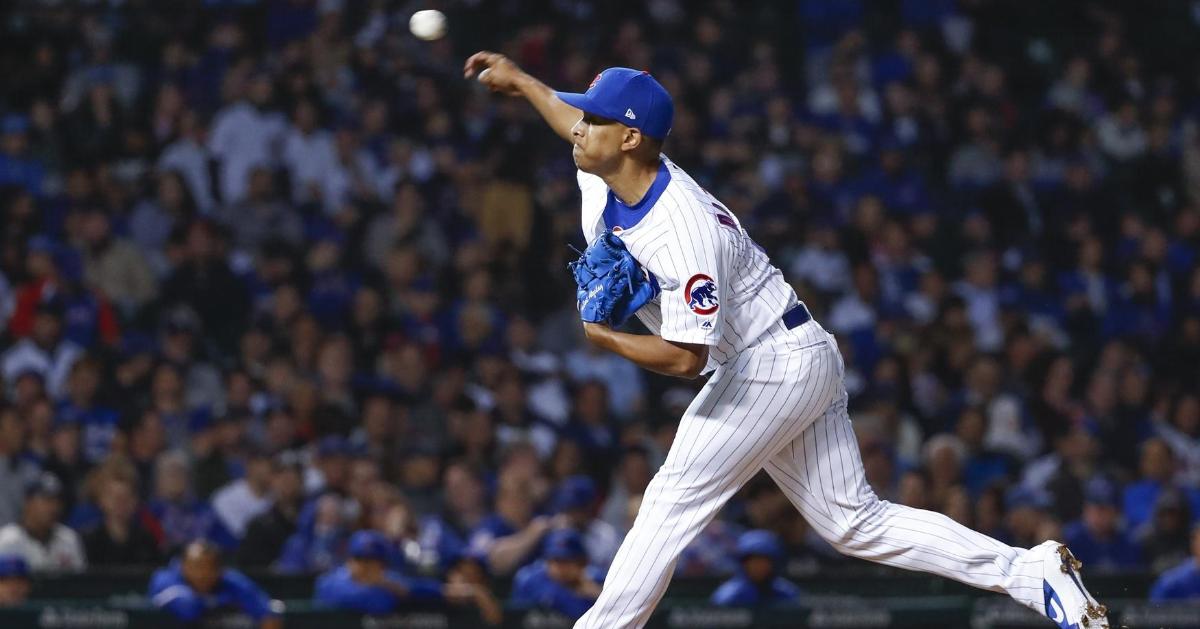 Adbert Alzolay is set to become a member of the Chicago Cubs' starting rotation. (Credit: Kamil Krzaczynski-USA TODAY Sports)