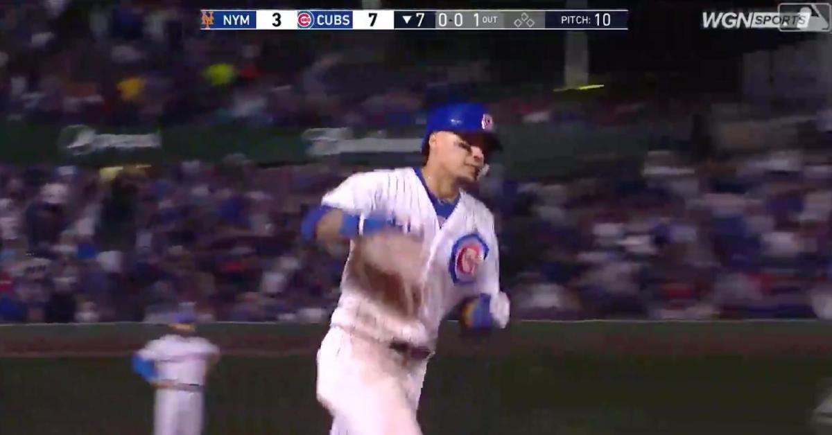 Javier Baez hit the 99th home run of his career on Thursday night.