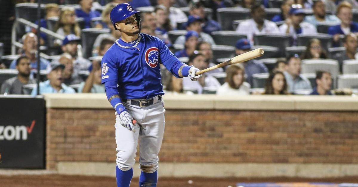 Chicago Cubs shortstop Javier Baez showed out at the dish and in the field throughout the Cubs' 5-2 win. (Credit: Wendell Cruz-USA TODAY Sports)
