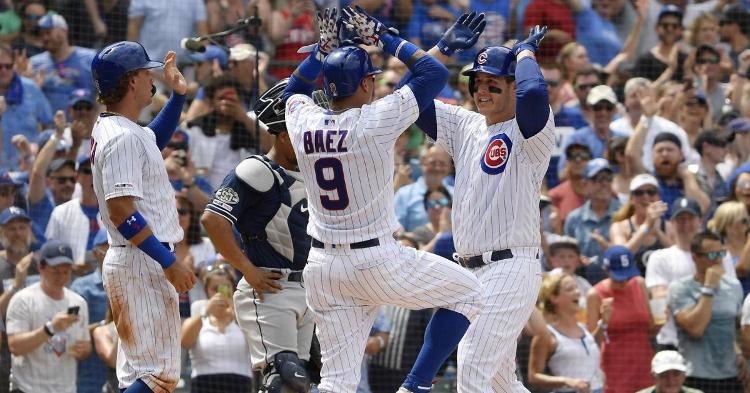 On top of the Padres' defensive mistakes, Anthony Rizzo's grand slam heavily contributed to the Cubs' victory. (Credit: Quinn Harris-USA TODAY Sports)