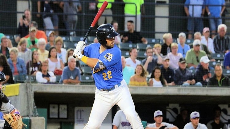 Cam Belago smacked his fourth homer of the season (Photo credit: Larry Kave)