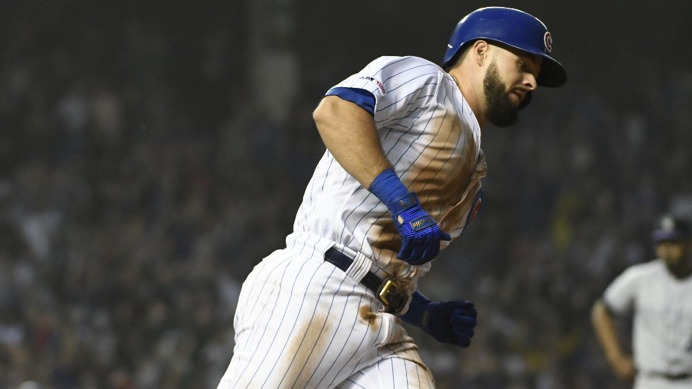 Seven of the Cubs' nine runs scored on the evening were driven in by David Bote. (Credit: David Banks-USA TODAY Sports)