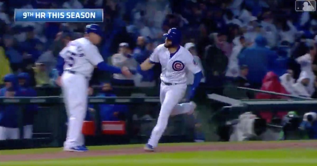 David Bote recorded his ninth home run of the season with a fourth-inning jack against the White Sox.