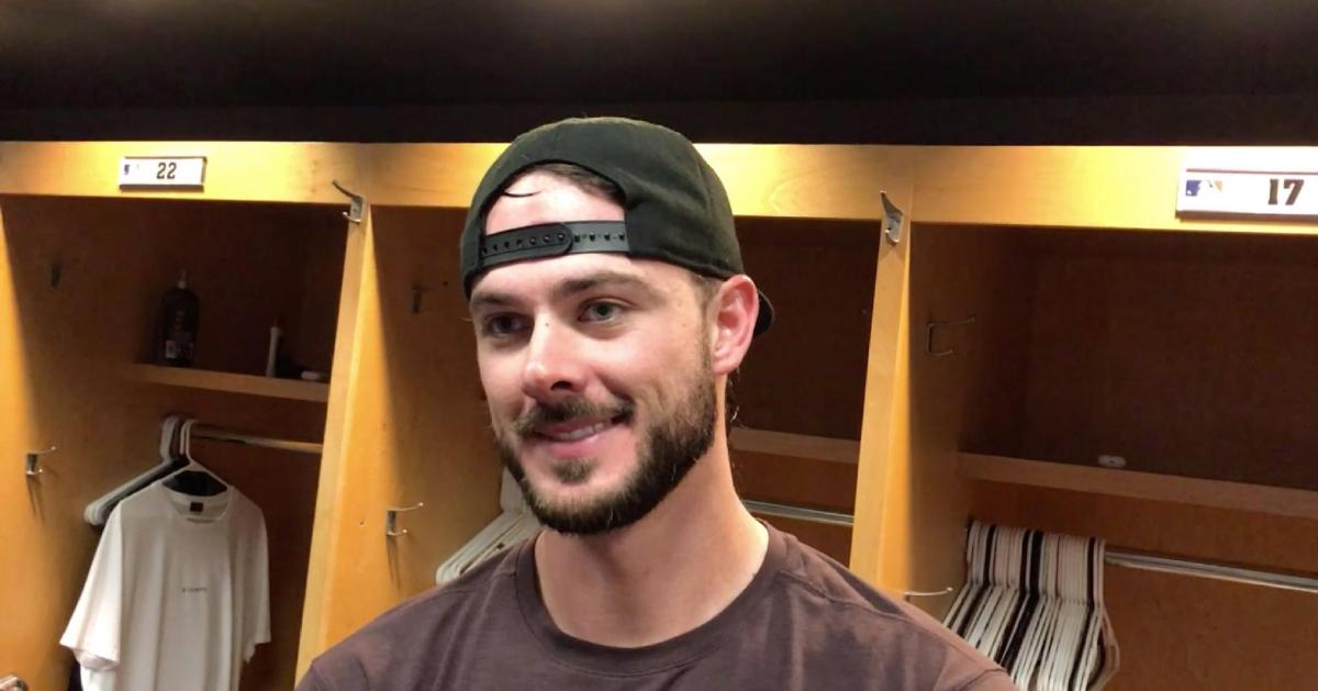 Kris Bryant spoke to the media about how much of a relief it was for Jon Lester to escape both jams brought on by Bryant's two errors.