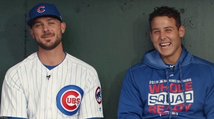 Bryant and Rizzo in the new 'Call to the Bullpen' video