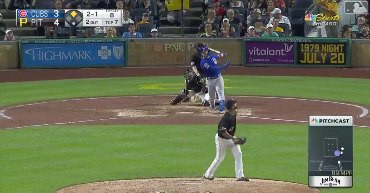 Cubs catcher Victor Caratini went yard from both sides of the plate on Wednesday night.