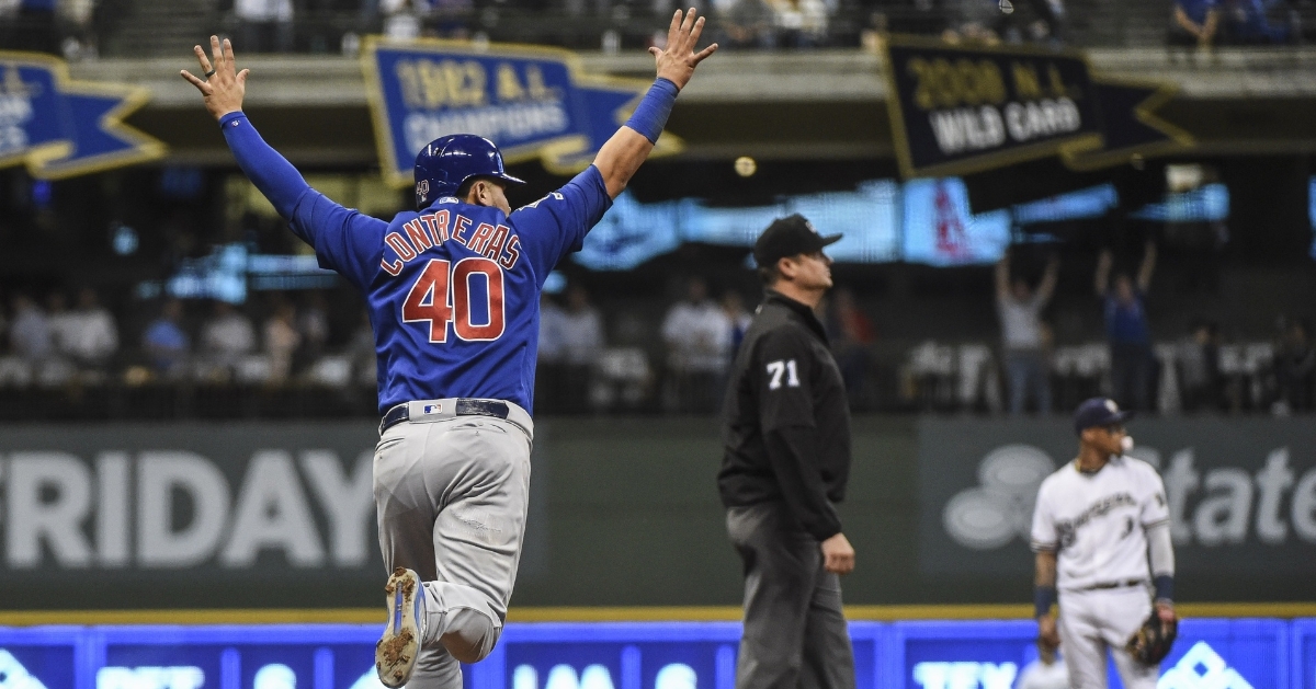 Chicago Cubs catcher Willson Contreras led all hitters with four hits, one of which was a solo home run. (Credit: Benny Sieu-USA TODAY Sports)