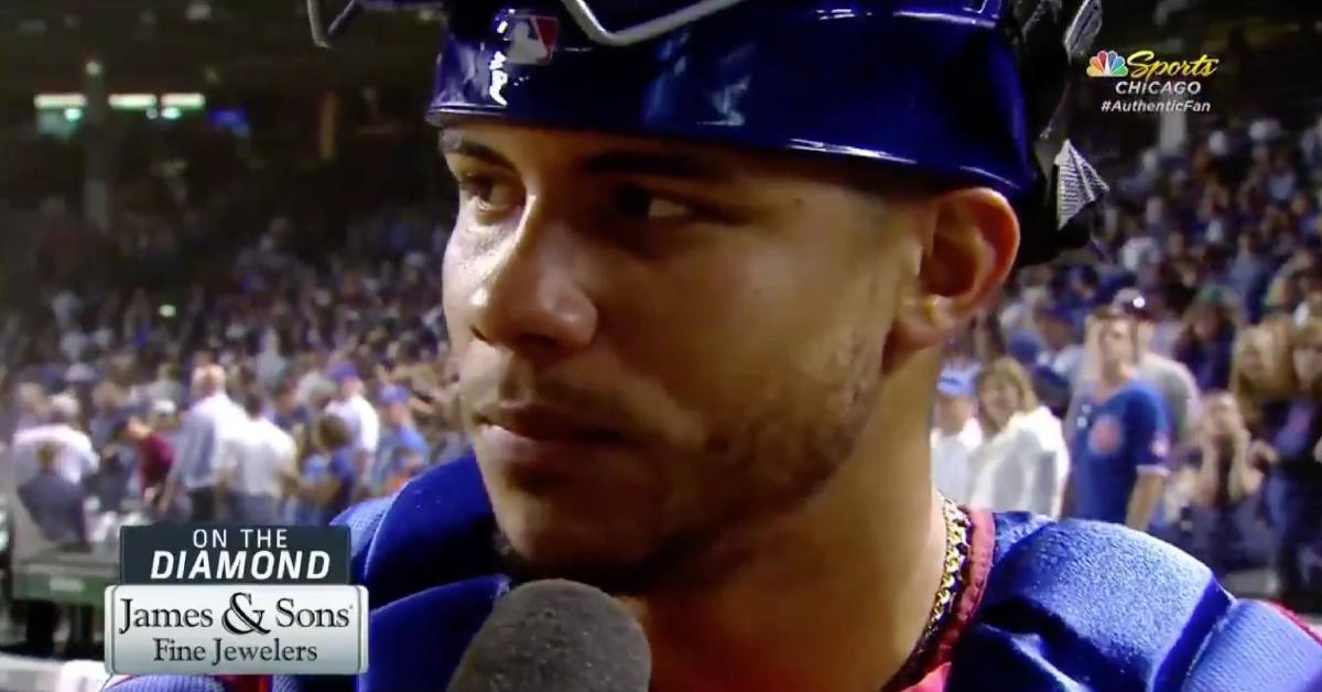 Willson Contreras got the last laugh over opposing catcher Tyler Flowers.