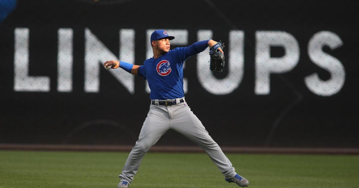 A failed catch in right field by Willson Contreras led to the Chicago Cubs losing in the bottom of the ninth. (Credit: Charles LeClaire-USA TODAY Sports)