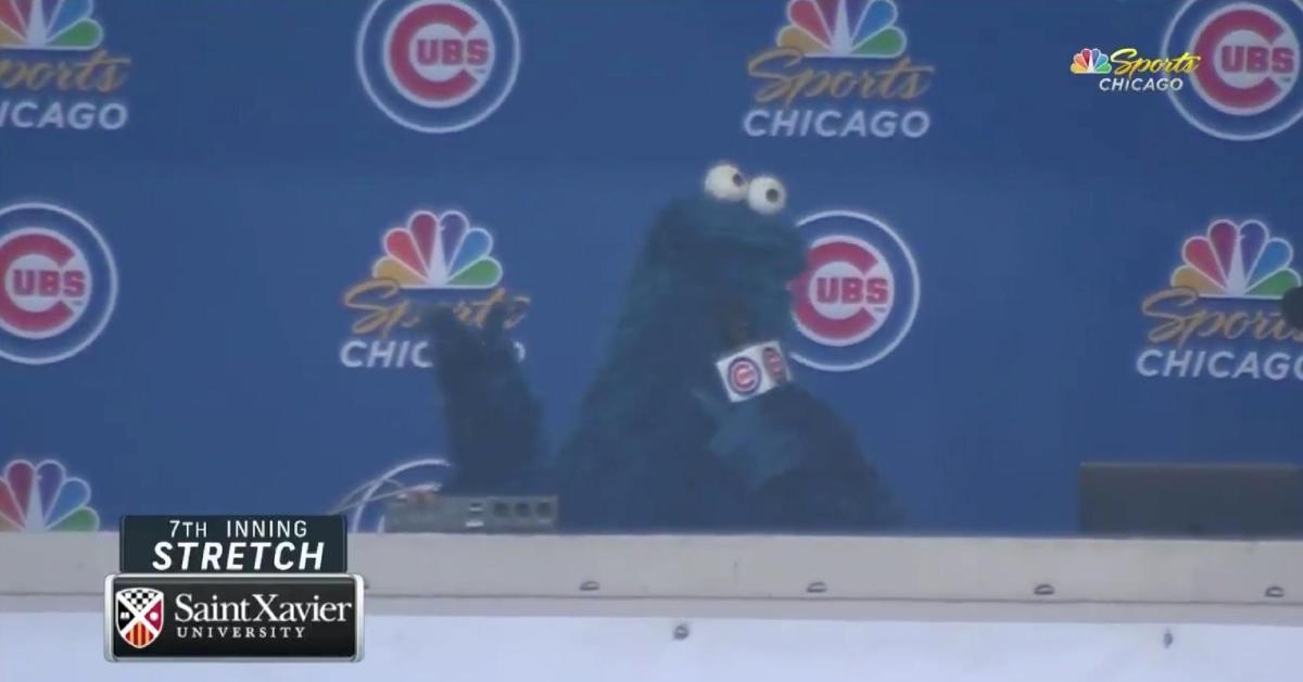 Cookie Monster earned himself an abundance of baked goods with his stellar singing during the seventh-inning stretch.