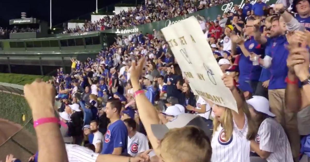 Jason Heyward helped make a young Cubs fan's birthday one that she will never forget.