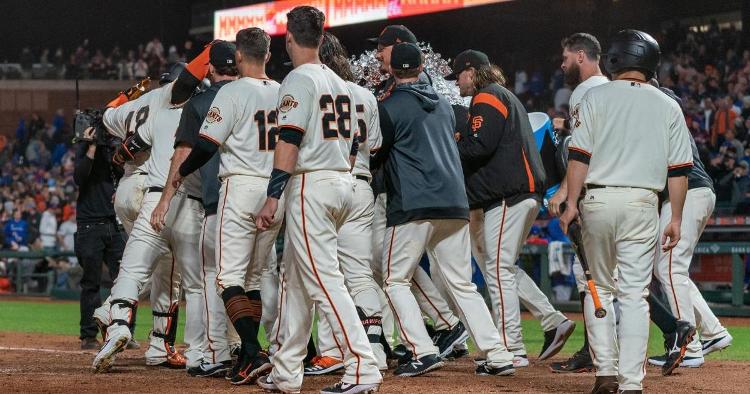 Pablo Sandoval lifted the San Francisco Giants to victory over the Chicago Cubs with a walkoff home run. (Credit: Neville E. Guard-USA TODAY Sports)