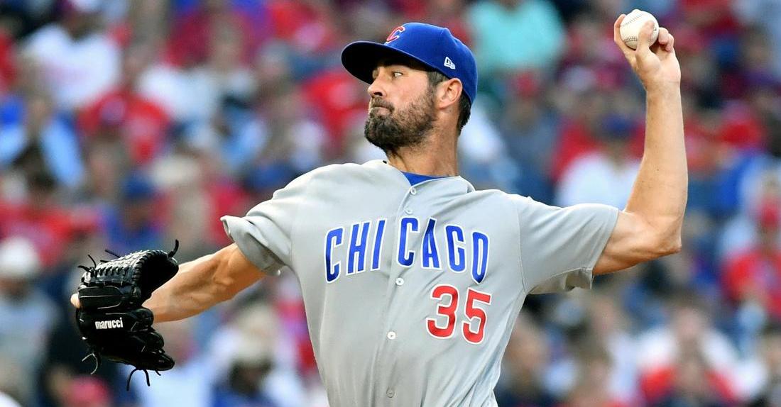 Chicago Cubs starting pitcher Cole Hamels is currently battling shoulder fatigue. (Credit: Eric Hartline-USA TODAY Sports)