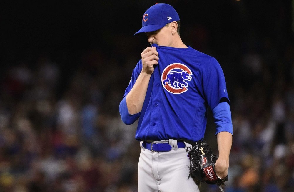 Kyle Hendricks is out indefinitely while he deals with a shoulder injury. (Credit: Jennifer Stewart-USA TODAY Sports)