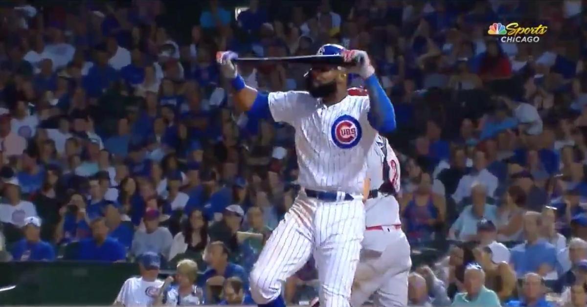 Evidently, Jason Heyward prefers to showcase frustration through his actions, not his facial expressions.