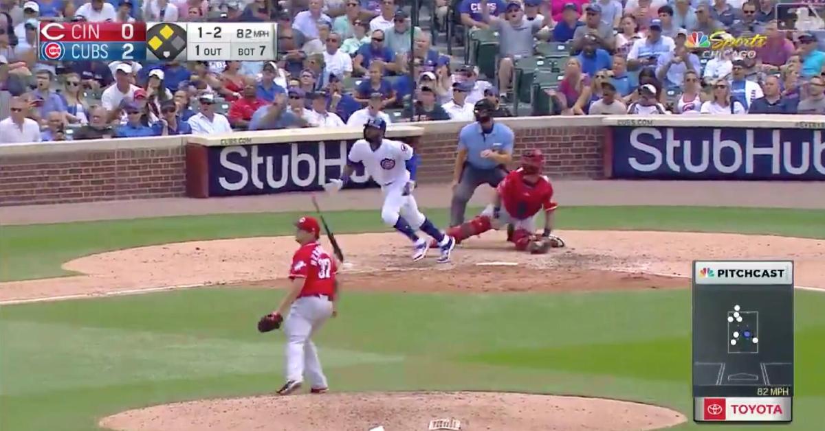 Jason Heyward provided the Cubs with a couple of insurance runs by hitting a double to deep right field.