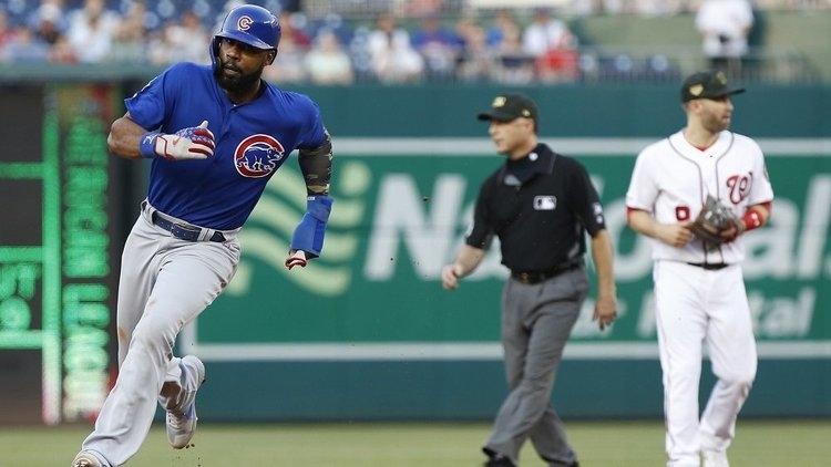 The Cubs totaled nine hits in the win, including two by Jason Heyward. (Credit: Geoff Burke-USA TODAY Sports)