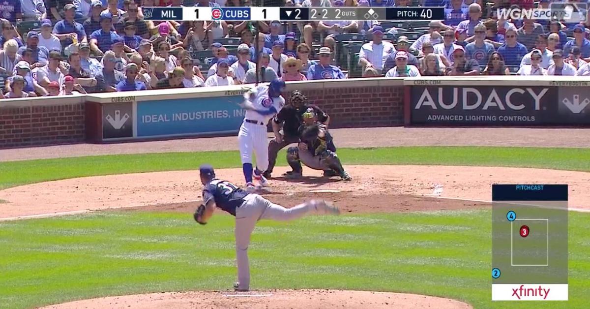 Jason Heyward tallied his second RBI in as many innings with a second-inning triple on Sunday.