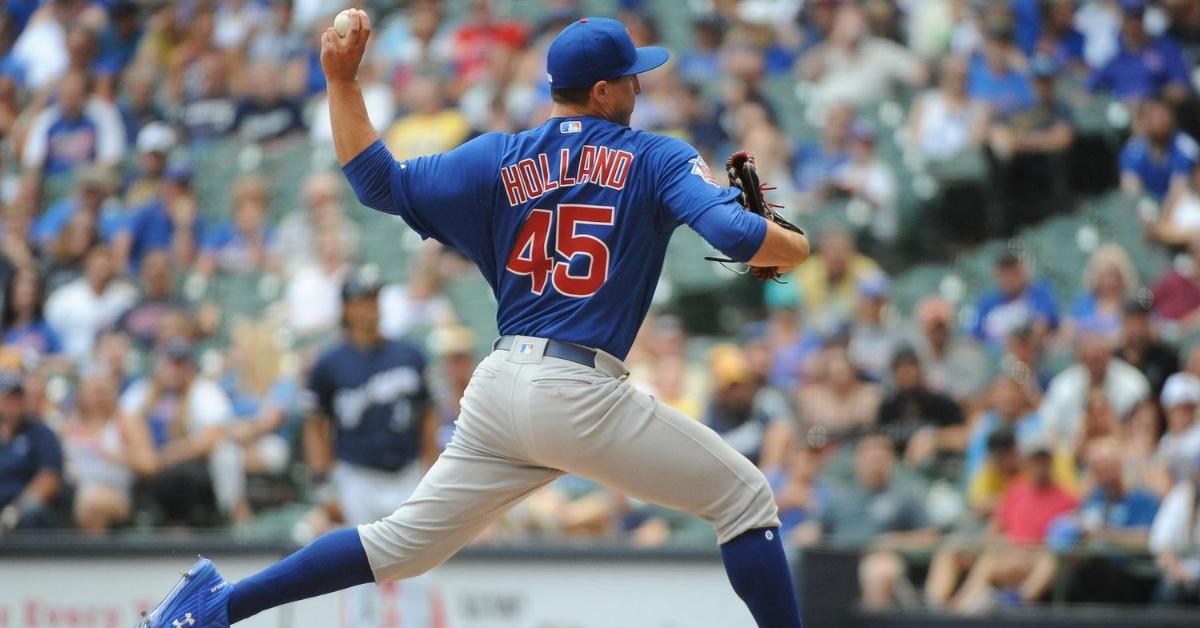 Derek Holland will leave the bullpen and make a spot start for the Chicago Cubs in Sunday's season finale. (Credit: Michael McLoone-USA TODAY Sports)