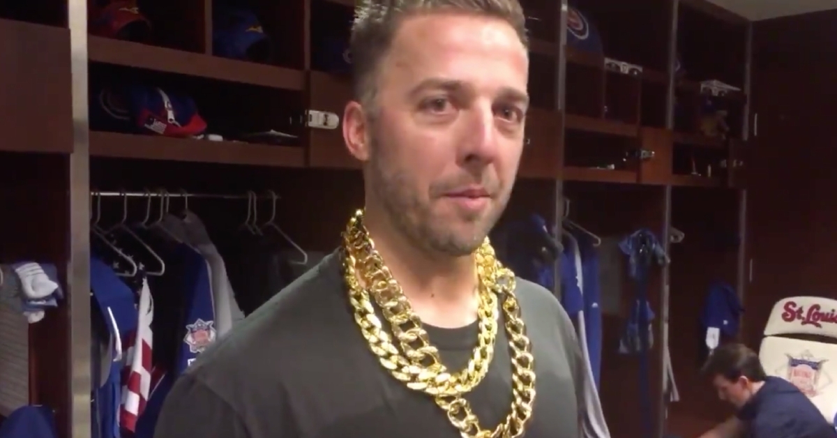 A certified goofball, fun-loving Chicago Cubs reliever Brandon Kintzler poked fun at a fellow member of the Cubs' bullpen during his postgame interview.